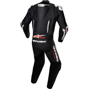 Imagem 2 de Macacão Alpinestars GP R7 1 Peça - Preto/Branco/Vermelho Fluor