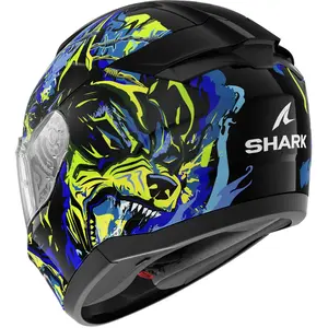 Imagem 4 de Capacete Shark Ridill 2 Raging Beast INM KBG - Preto/Azul/Verde