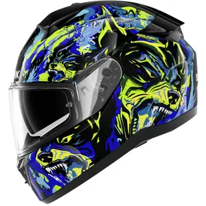 Imagem 2 de Capacete Shark Ridill 2 Raging Beast INM KBG - Preto/Azul/Verde