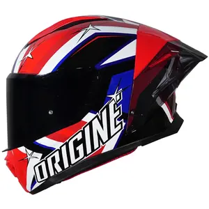 Capacete Origine Pista American Flag - Vermelho/Preto/Azul