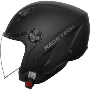 Capacete Race Tech Play Monocolor - Preto Fosco (Aberto)