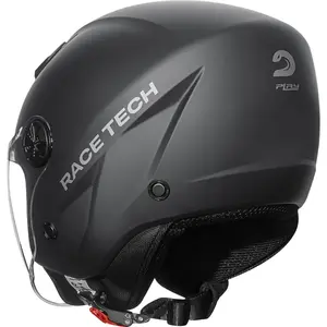 Imagem 5 de Capacete Race Tech Play Monocolor - Cinza Titânio Fosco (Aberto)