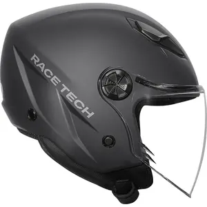 Imagem 6 de Capacete Race Tech Play Monocolor - Cinza Titânio Fosco (Aberto)