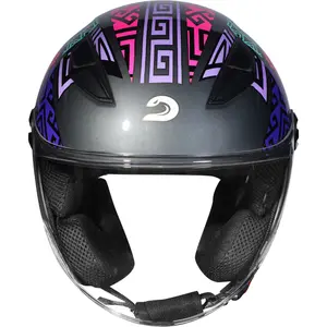 Imagem 5 de Capacete Race Tech Play Art - Cinza Titânio/Azul (Aberto)