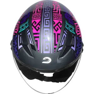 Imagem 6 de Capacete Race Tech Play Art - Cinza Titânio/Azul (Aberto)