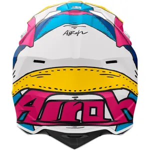 Imagem 3 de Capacete Airoh Wraaap Paint - Branco/Azul/Rosa/Amarelo Fosco