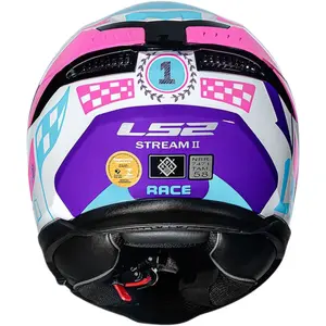 Imagem 9 de Capacete LS2 Stream 2 Race - Azul/Branco
