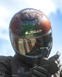 Imagem 9 de Capacete LS2 Stream 2 Chamaleon - Azul/Roxo/Verde
