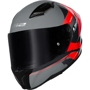 Imagem 3 de Capacete LS2 Vigo Vision - Cinza/Vermelho