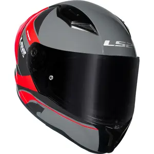 Imagem 4 de Capacete LS2 Vigo Vision - Cinza/Vermelho