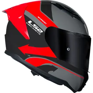 Imagem 2 de Capacete LS2 Vigo Vision - Cinza/Vermelho
