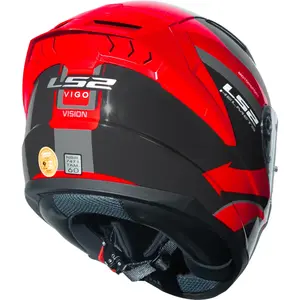 Imagem 9 de Capacete LS2 Vigo Vision - Cinza/Vermelho