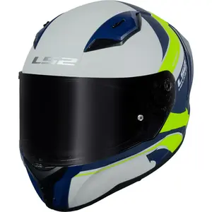 Imagem 3 de Capacete LS2 Vigo Vision - Branco/Azul/Amarelo Fosco