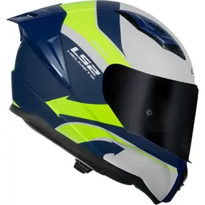 Imagem 2 de Capacete LS2 Vigo Vision - Branco/Azul/Amarelo Fosco