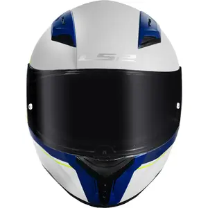 Imagem 4 de Capacete LS2 Vigo Vision - Branco/Azul/Amarelo Fosco
