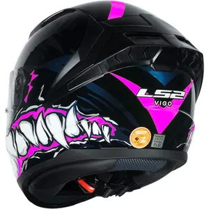 Imagem 7 de Capacete LS2 Vigo Sarbul - Preto/Rosa