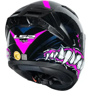 Imagem 8 de Capacete LS2 Vigo Sarbul - Preto/Rosa