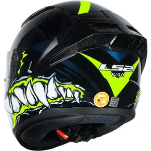 Imagem 8 de Capacete LS2 Vigo Sarbul - Preto/Amarelo/Azul
