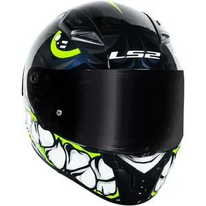 Imagem 5 de Capacete LS2 Vigo Sarbul - Preto/Amarelo/Azul