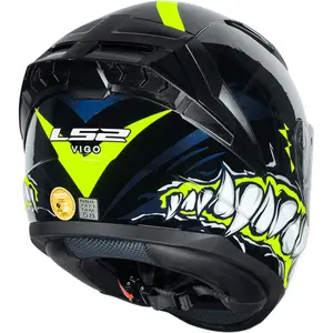 Imagem 9 de Capacete LS2 Vigo Sarbul - Preto/Amarelo/Azul