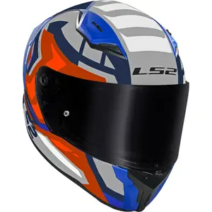 Imagem 4 de Capacete LS2 Vigo Spinn - Cinza/Azul/Vermelho Fosco