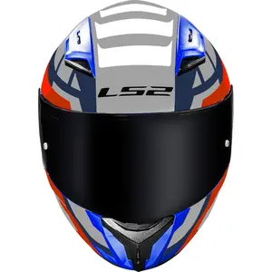 Imagem 5 de Capacete LS2 Vigo Spinn - Cinza/Azul/Vermelho Fosco