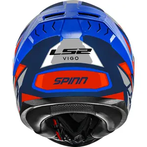 Imagem 9 de Capacete LS2 Vigo Spinn - Cinza/Azul/Vermelho Fosco