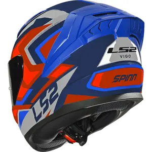 Imagem 6 de Capacete LS2 Vigo Spinn - Cinza/Azul/Vermelho Fosco