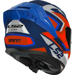 Imagem 7 de Capacete LS2 Vigo Spinn - Cinza/Azul/Vermelho Fosco