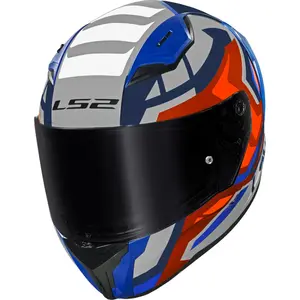 Imagem 3 de Capacete LS2 Vigo Spinn - Cinza/Azul/Vermelho Fosco