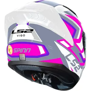 Imagem 8 de Capacete LS2 Vigo Spinn - Branco/Cinza/Rosa