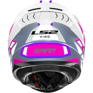 Imagem 9 de Capacete LS2 Vigo Spinn - Branco/Cinza/Rosa