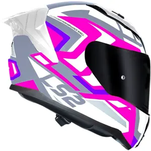 Imagem 2 de Capacete LS2 Vigo Spinn - Branco/Cinza/Rosa