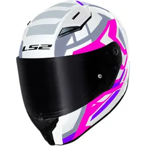 Imagem 5 de Capacete LS2 Vigo Spinn - Branco/Cinza/Rosa