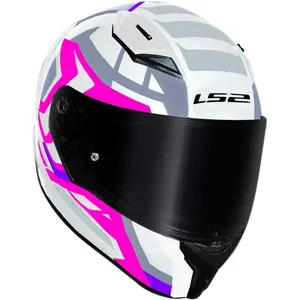 Imagem 6 de Capacete LS2 Vigo Spinn - Branco/Cinza/Rosa