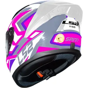 Imagem 7 de Capacete LS2 Vigo Spinn - Branco/Cinza/Rosa