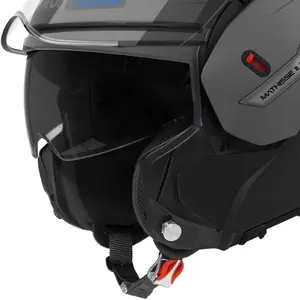 Imagem 5 de Capacete Airoh Mathisse Genius - Cinza/Azul Fosco (Articulado)
