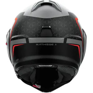 Imagem 3 de Capacete Airoh Mathisse Magnet - Cinza/Vermelho Fosco (Articulado)