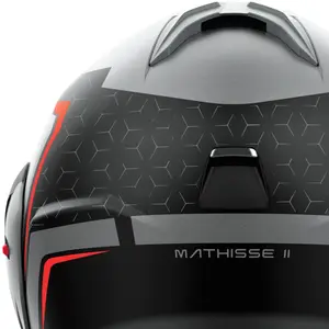 Imagem 5 de Capacete Airoh Mathisse Magnet - Cinza/Vermelho Fosco (Articulado)