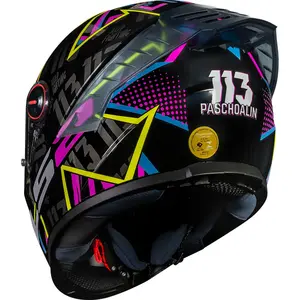 Imagem 6 de Capacete LS2 FF358 Pro Rafael Paschoalin - Preto/Roxo/Amarelo