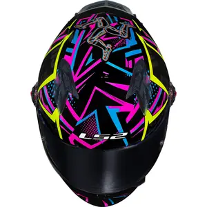 Imagem 3 de Capacete LS2 FF358 Pro Rafael Paschoalin - Preto/Roxo/Amarelo
