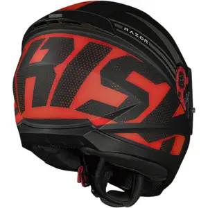 Imagem 9 de Capacete Norisk Razor Full - Preto/Vermelho Fosco
