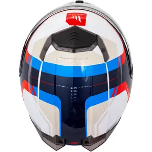 Imagem 4 de Capacete MT Atom 2 SV Emalla C7 - Branco/Azul (Articulado)