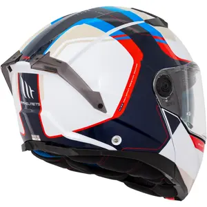Imagem 6 de Capacete MT Atom 2 SV Emalla C7 - Branco/Azul (Articulado)