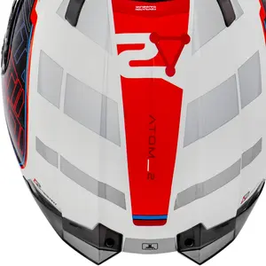 Imagem 5 de Capacete MT Atom 2 SV Destiny C5 - Branco/Azul (Articulado)