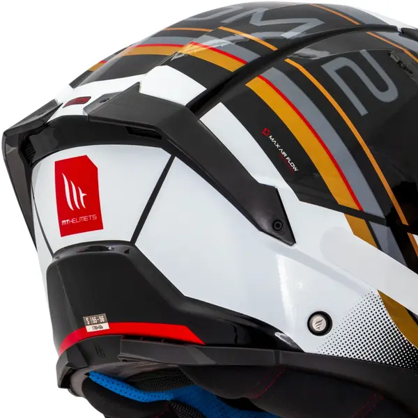 Capacete MT Atom 2 SV Xenom B9 - Branco/Preto (Articulado) - Grid