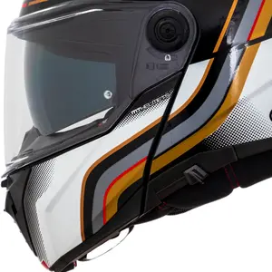 Imagem 4 de Capacete MT Atom 2 SV Xenom B9 - Branco/Preto (Articulado)