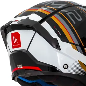 Imagem 6 de Capacete MT Atom 2 SV Xenom B9 - Branco/Preto (Articulado)