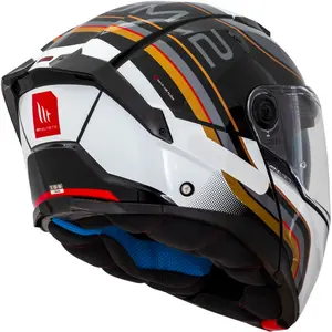 Imagem 3 de Capacete MT Atom 2 SV Xenom B9 - Branco/Preto (Articulado)