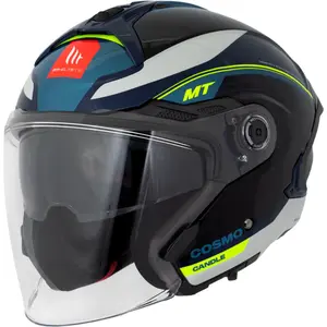 Imagem 2 de Capacete MT Cosmo SV Candle C7 - Azul (Aberto)